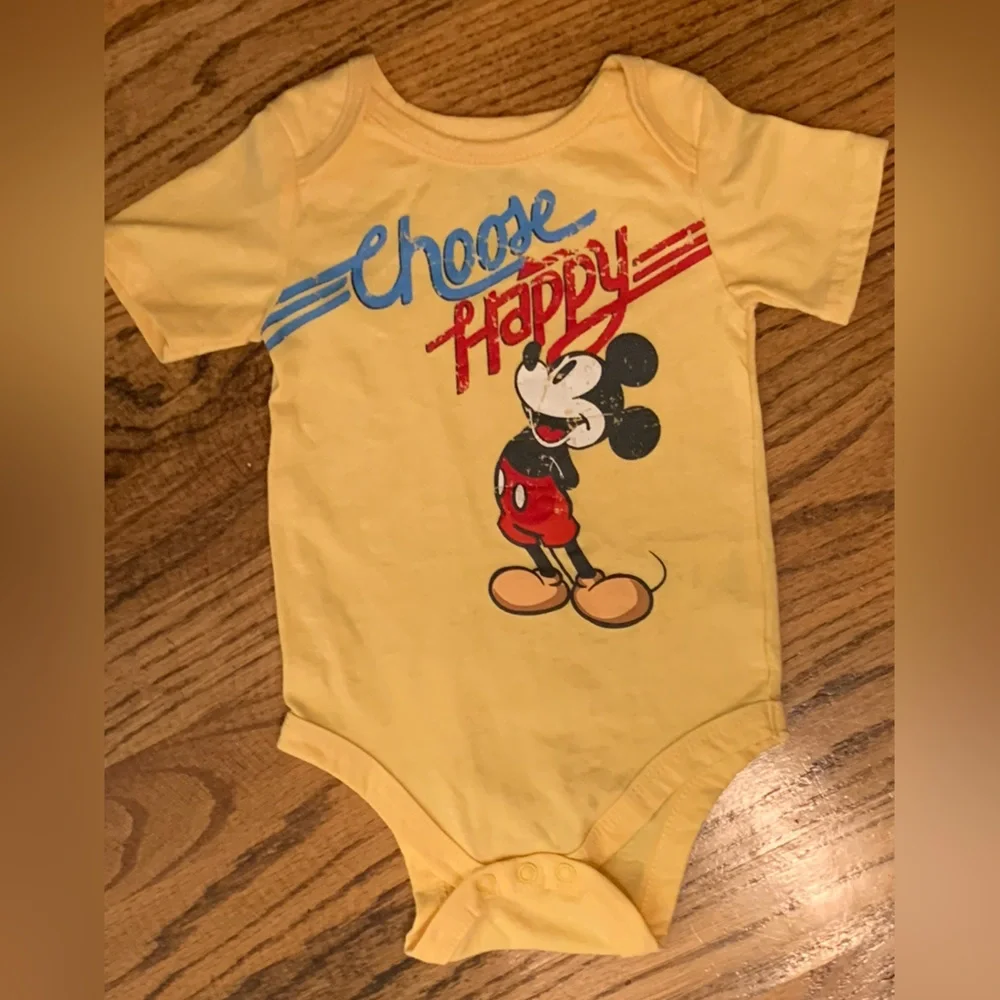 Disney 12 Mth Baby Mickey Mouse Onesie Lot 3 NEW ONE-piece bodysuits Infant - Picture 3 of 7